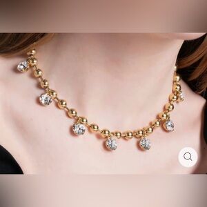 YOCHI Women's Emery Necklace in 22KT Gold Plated 16” Choker (J73)